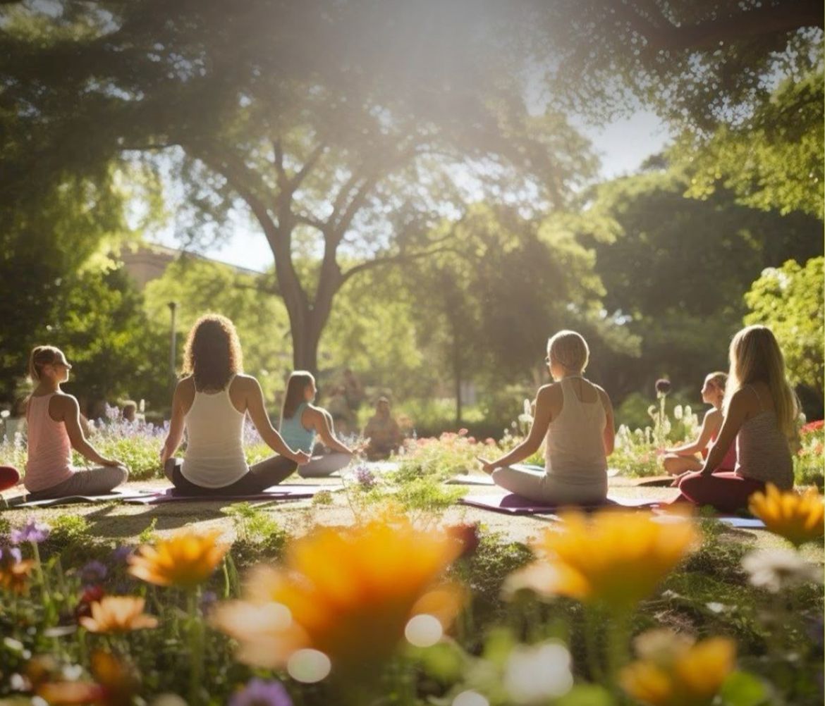 Participants engaged in a guided outdoor wellness activity in Auckland's green spaces